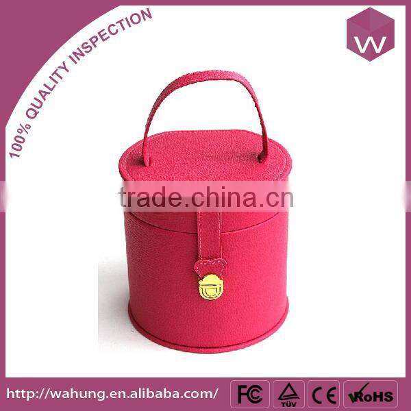 Fashion Customize Locking Leather Jewelry Box Packaging Jewelry Packaging Case Handles(WH-3186-2)