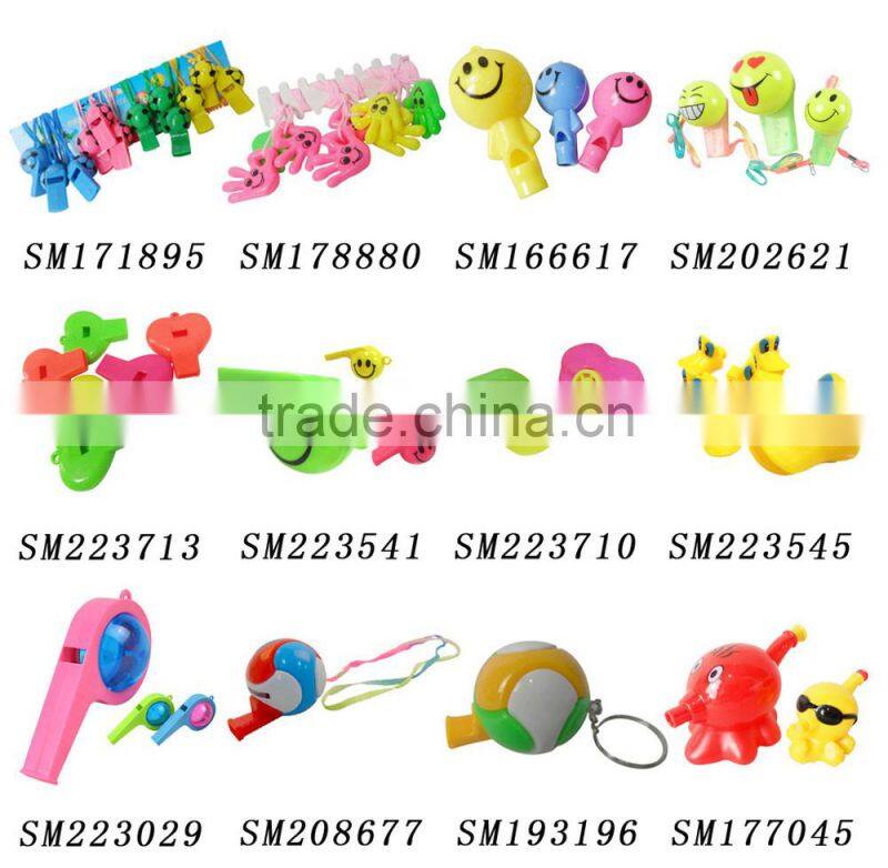 Yellow plastic toy duck whistle