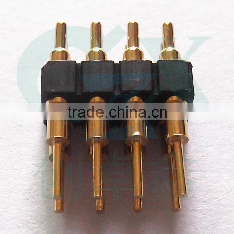 male gender two row 6pin connector pogo pin connector for PCB application