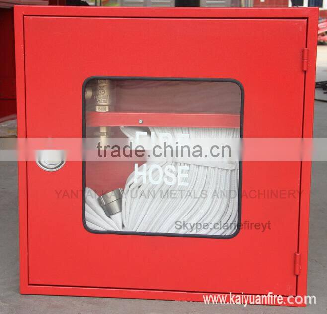 Steel Fire Hose Rack Cabinet with Canvas Hose