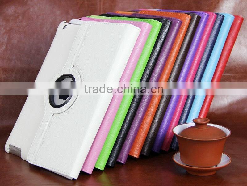 For ipad mini Leather Case/for ipad cover skin stand case smart cover 360 degree rotating leather case for ipad mini