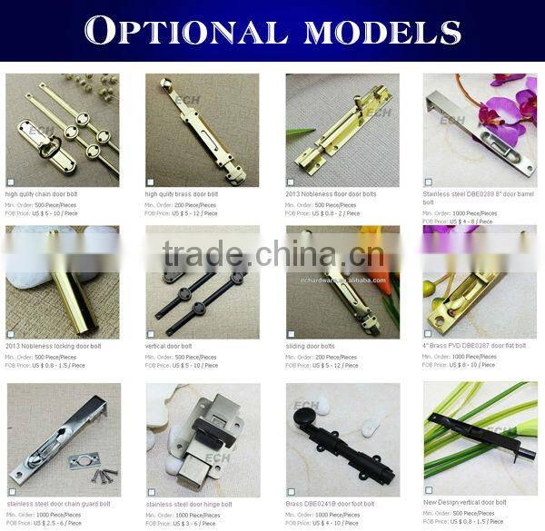 Conventional high quality brass sliding door bolt