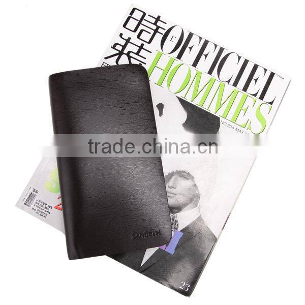 Popular Long Style Zipper Around Genuine Leather Brown Waiter Wallet