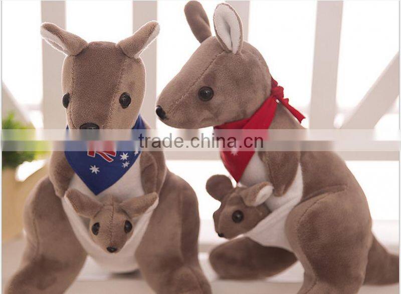 creative hot-selling cartoon animal mother and child kangaroo simulation imitated stuffed plsh toy doll