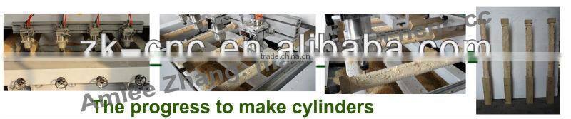 4 Spindles 4 Axis CNC Router With Moving Table Original 4 Axis NcStudio Controlling 1300*130mm ZK-1313-4