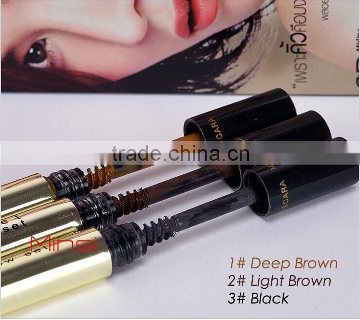 NO.1 brand Mistine 3D Efficiency 100% Performing makeup Waterproof Eyebrow Pancil + Eyebrow Powder +Setting Cream