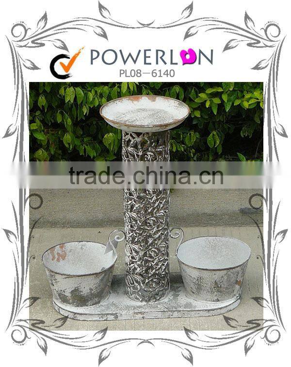 Cheap Elegant Metal Bird Freeder Plant Pot Garden Ornament For Patio Backyard I29M TS05 X00 PL08-6140