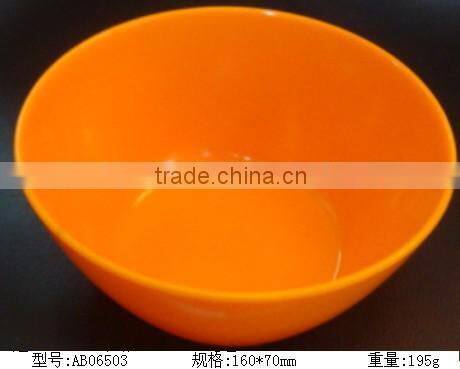 Melamine nice design plastic yellow color bowl