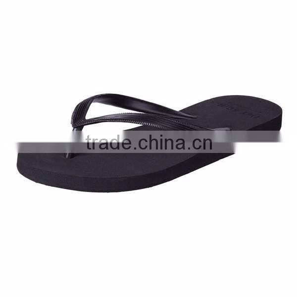 2016 cheap customized oem service eva thin sole black walking use flip flops for girls