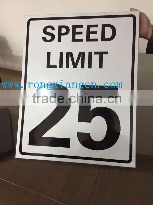 High Brightness Aluminum Radar Speed Limit Solar Traffic Sign