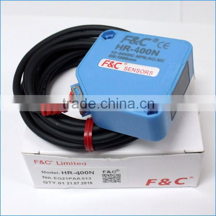 HR series waterproof retro-reflective photoelectric sensor with reflector