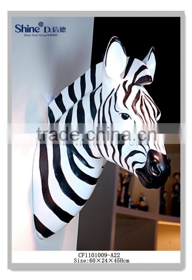 ANIMAL HEAD BUSTS - WALL MOUNTED JUNGLE ANIMALS ZEBRA