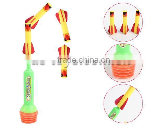 Outdoor pop-up air pump foam stomp flying rocket toy for children