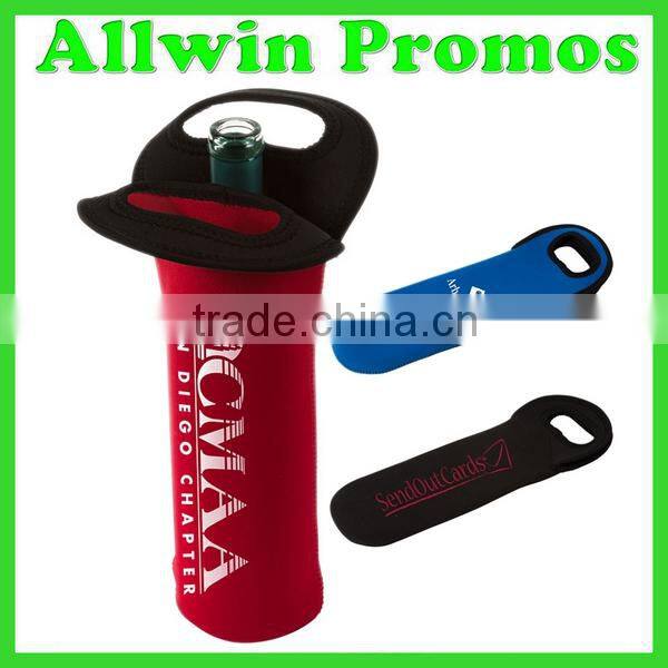 Logo Printed Neoprene Bottle Wine Tote Bag