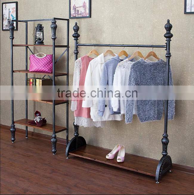 Free standing metal cloth display racks and stands for garment shop