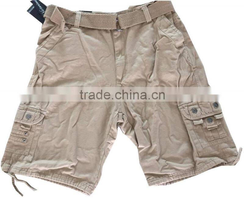Apparel Stocks Mens Cargo Shorts with Belt