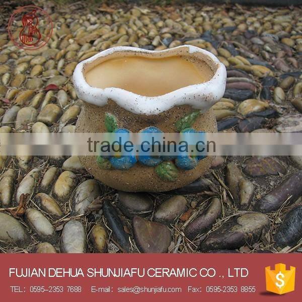 2016 Unique Design Cement Paint Ceramic Pottery Planters,Small Flower Pots