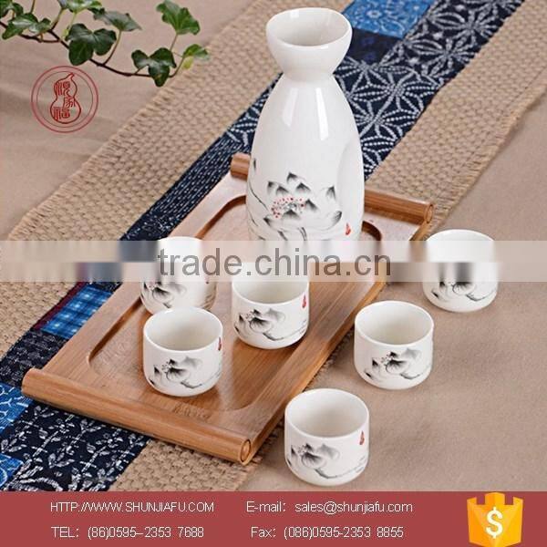 Interior Ornaments Ceramic Japanese Wine Set Wholesale