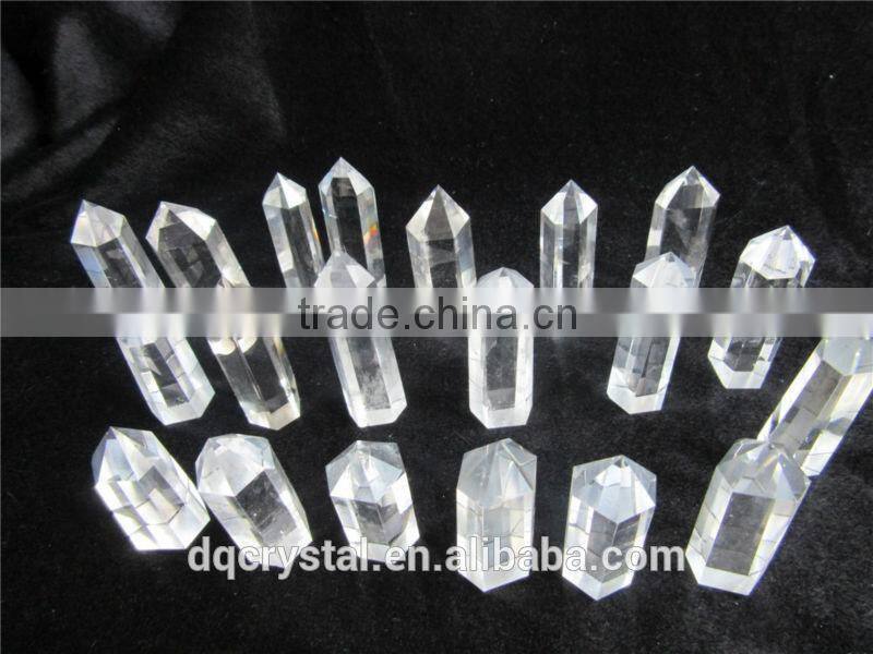 2015 factory direct natural rock clear quartz crystal prism wand,clear crystal point
