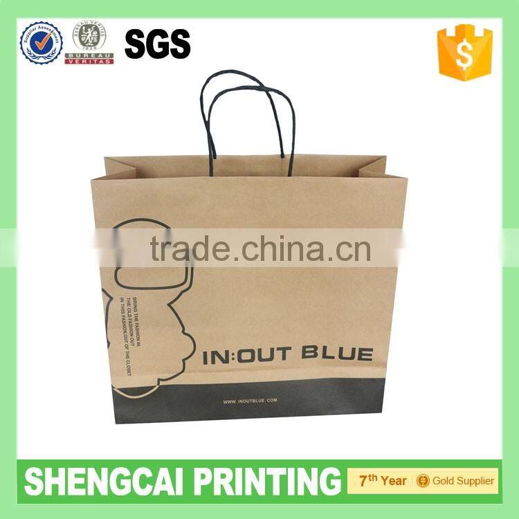 Brown Craft paper bag with sivler foil logo