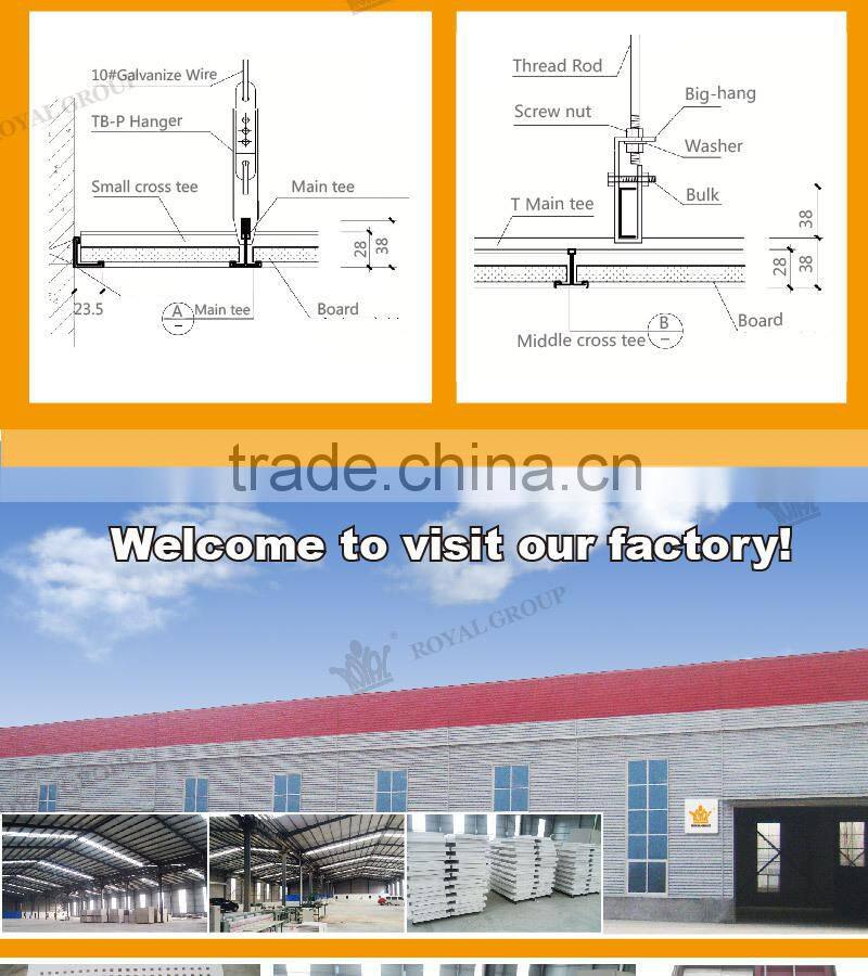 Colorful Perforared Gypsum Ceiling Tiles (RSR001)