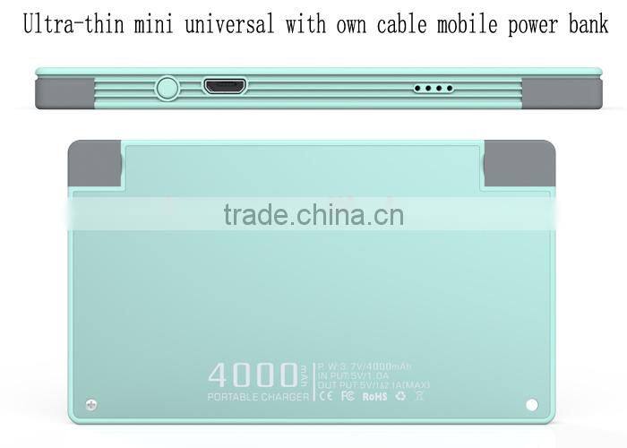 Hot sale new online oem power bank 4000 power bank for fujitsu super slim apa fungsi power bank