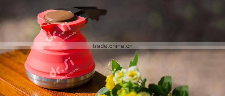 Household Folding Design Durable Food Grade Silicone Water Flask