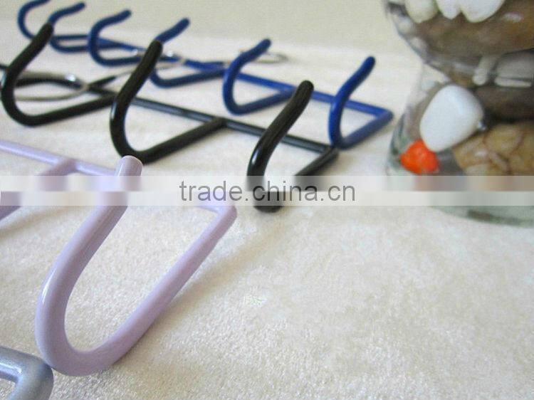 Non Slip PVC Coated 5 Hooks Hanger for Belt, Metal Accessories Organizer