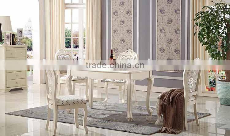 Home dining room furniture luxury european style wooden dining chair in fabric design