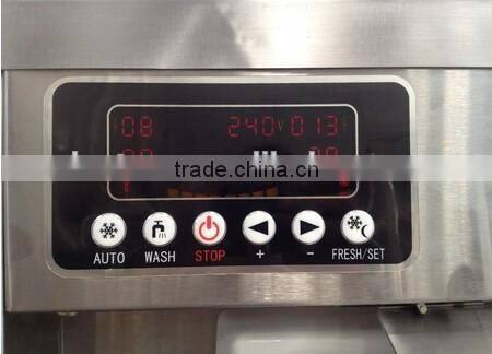 Digital automatic soft ice cream machine making 3 flavors 1.7kw