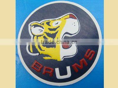 colorful skating cartoon label for kids