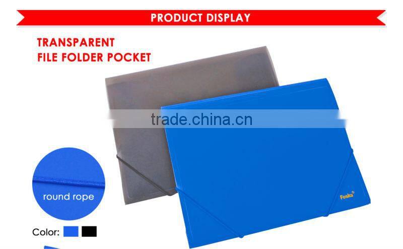 Hot sale A4 solid color plastic expanding file pocket