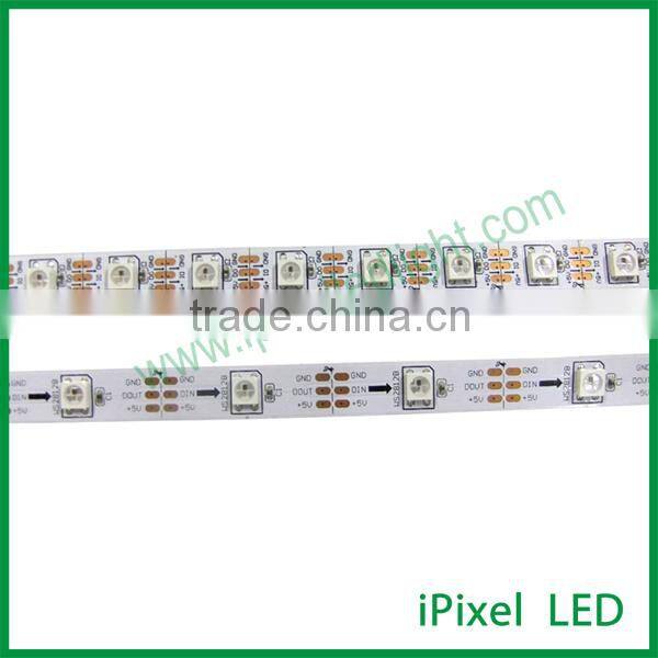 waterproof 60 pixels/m ws2812b led strip outdoor - p16.6, 5 meter roll