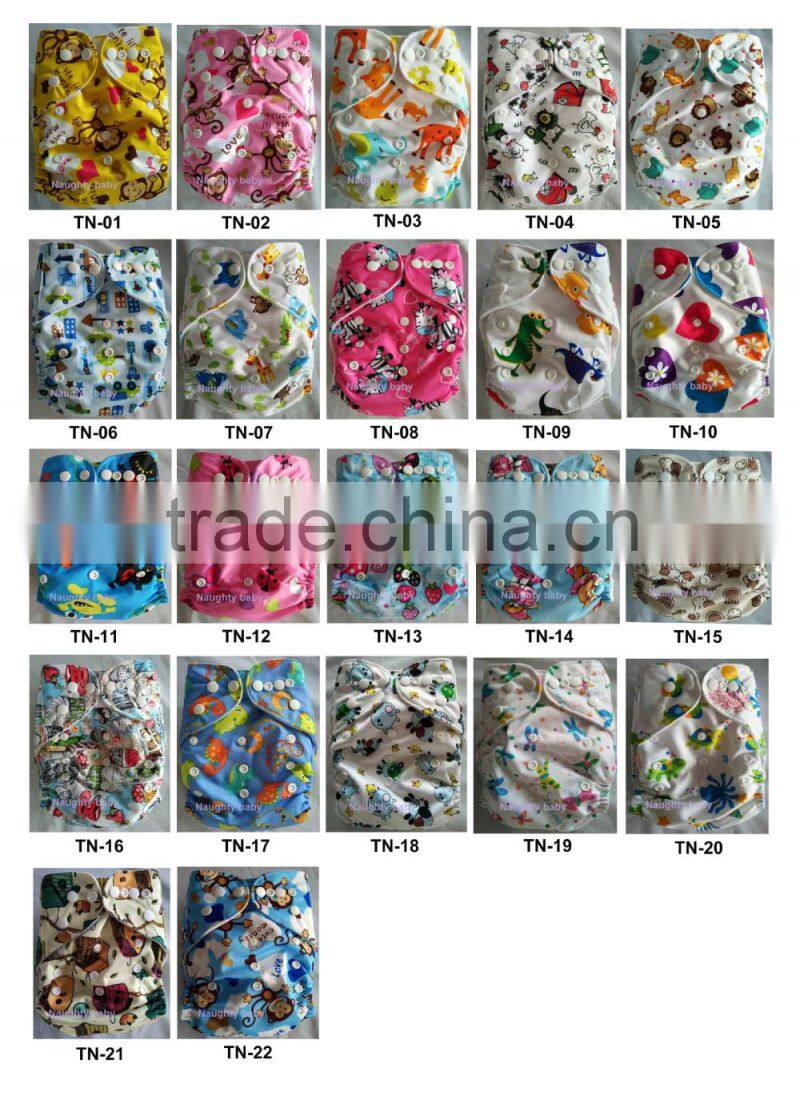 2016 New design Hot sale TPU/PUL printed baby boy girl pocket Cloth Diapers Eco-friendly fashional cartoon cloth nappy