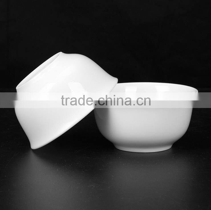Hot Products White Chinese Microwave Safe Rice Bowl Porcelain