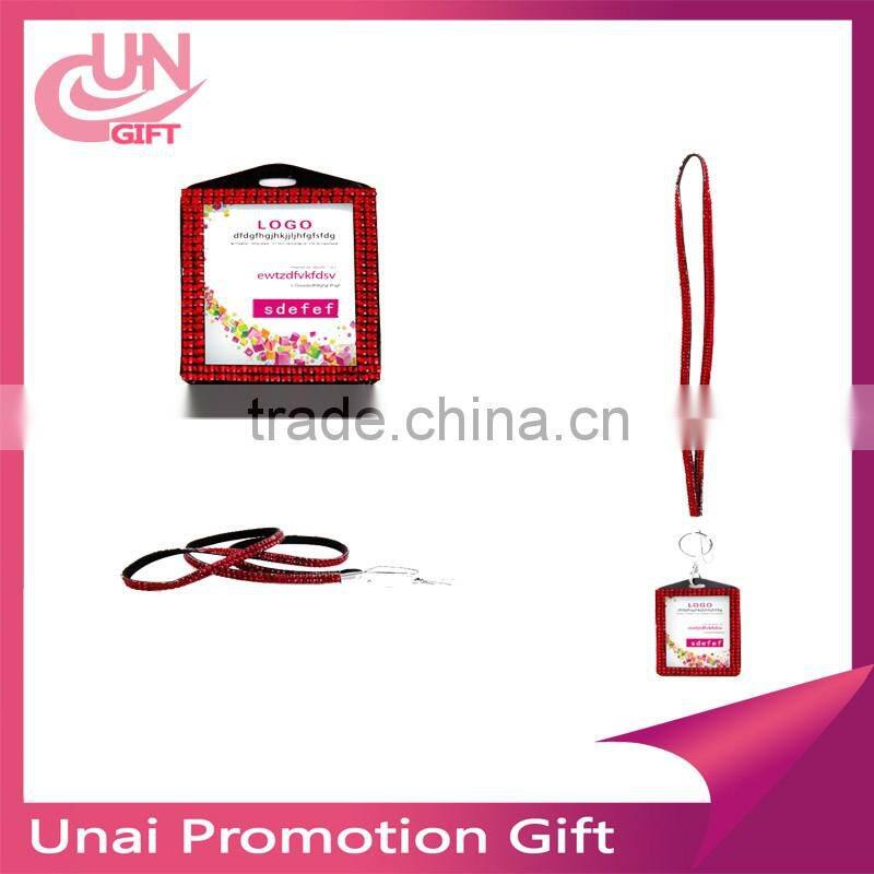 Fashion Multi-Color Rhinestone Crystal Bling Necklace LANYARDs Key Chain Key Holder ID Badge Holder