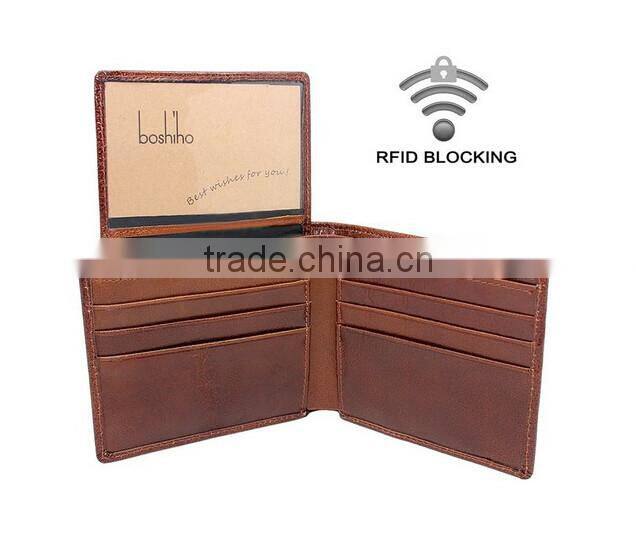 Factory Wholesale rfid wallet men