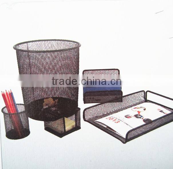metal mesh office set of 5 pcs ,mesh document tray magazine