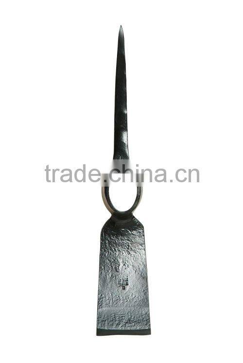 pick mattock with wooden handle