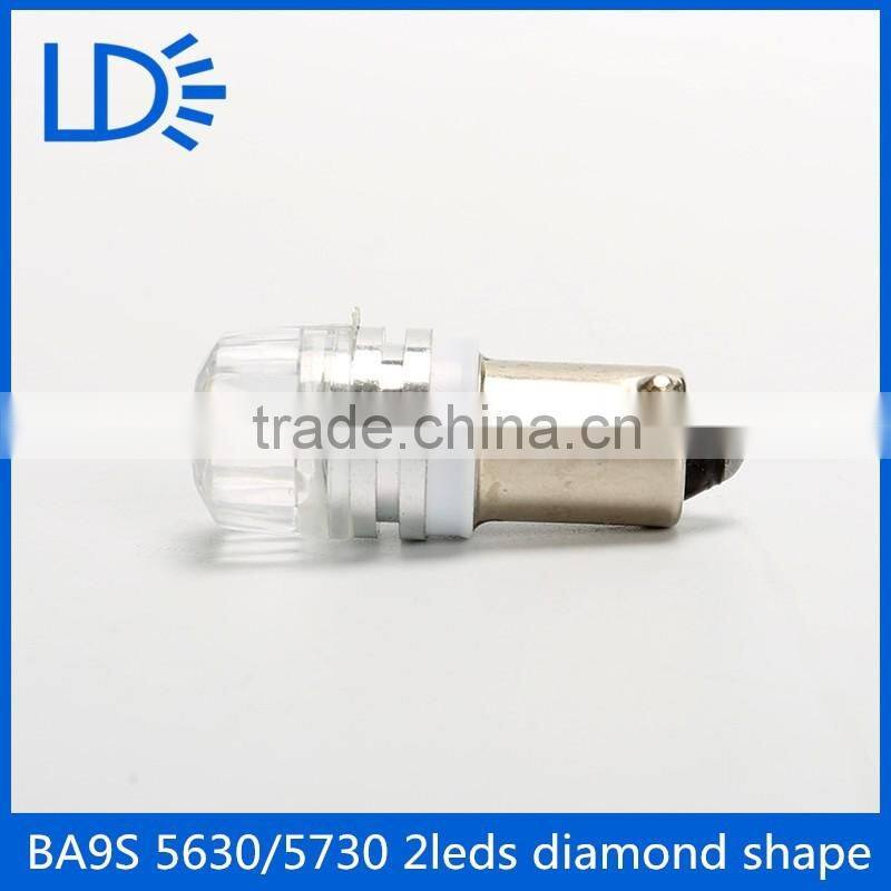 BA9S 5630.5730 smd 2 leds diamond shape Clear Glass Led Bulb Car Led Dome Light