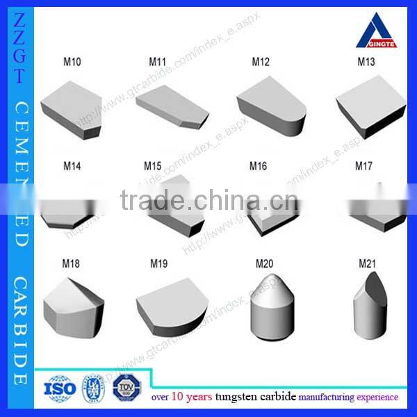 Hard Metals Carbide inserts Parabolic buttons for Mining drill bits