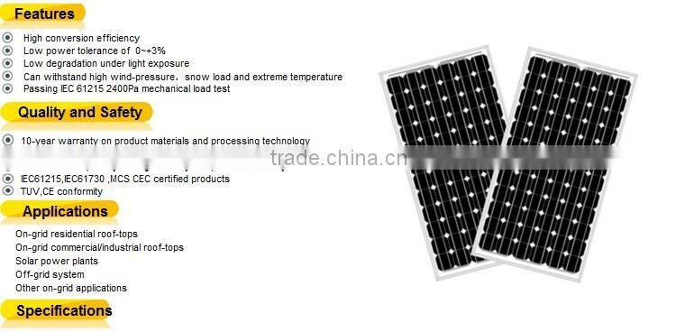cheap monocrystalline 300 watt pv solar panel