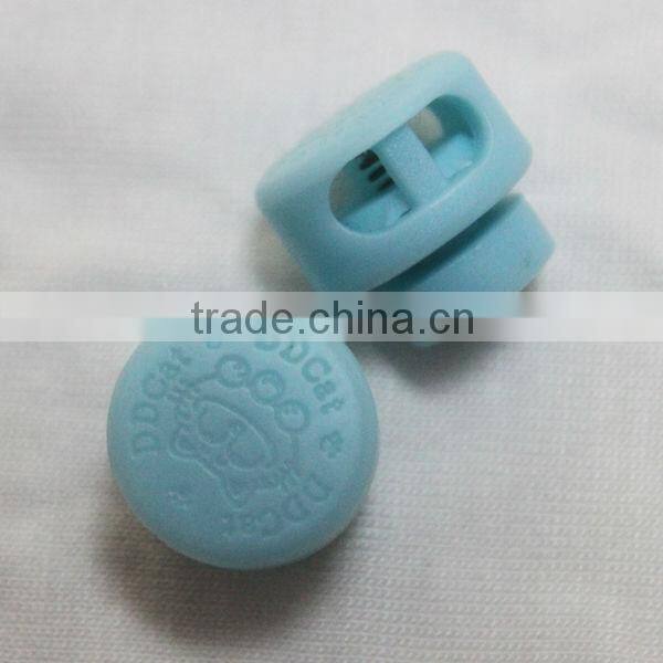 black adjustable ball/round plastic cord lock plastic cord stopper K-072