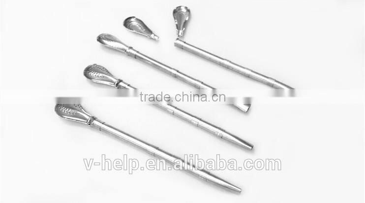 High Quality Stainless Steel Drinking Bombilla Straw For Yerba Mate Detachable Filter Head Easy To Clean
