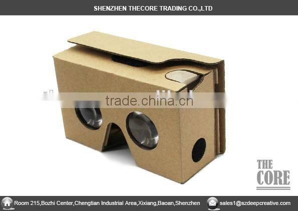 cheap price Paper cardboard VR box,DIY google cardboard VR 2.0 MAX 6 inch paper VR box 3d virtual reality glasses