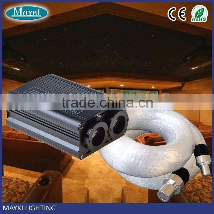 End light kit fiber optic starry sky with 32w portable led light source end emitting harness