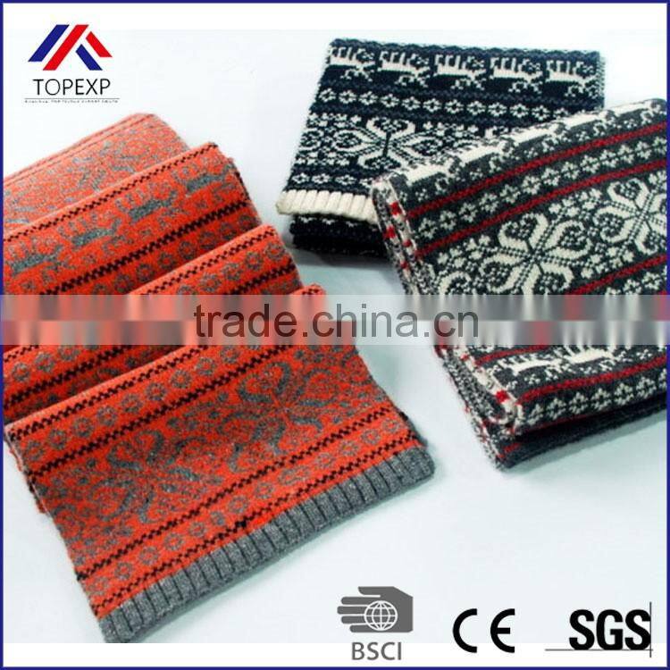 Wide Striped Scarf Female Knitted Scarf