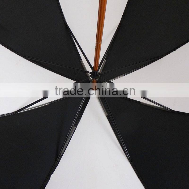 Wooden shaft and handle manual wooden straight umbrella
