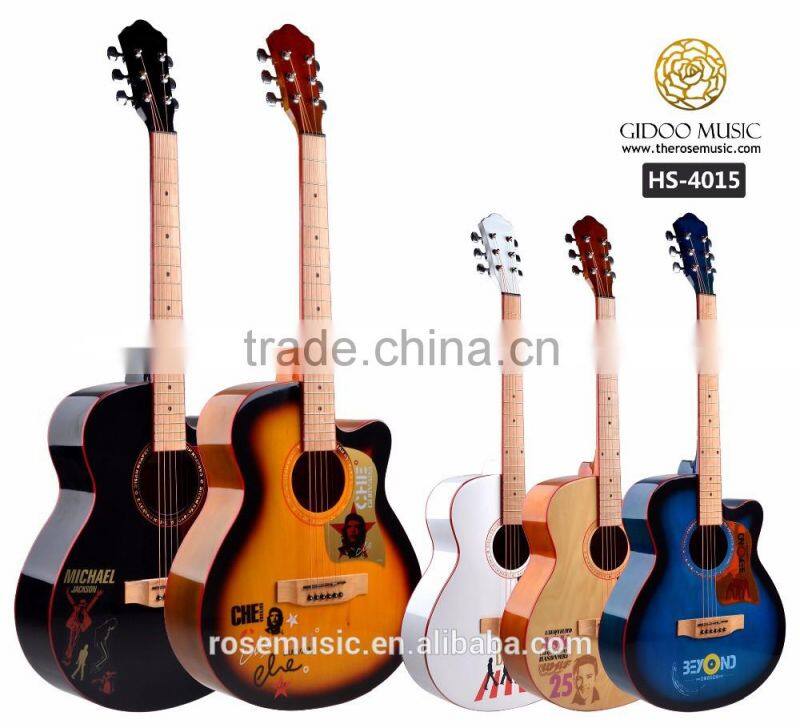 40 inch linden top acoustic guitar Trade CARAVAN MUSIC HS4015