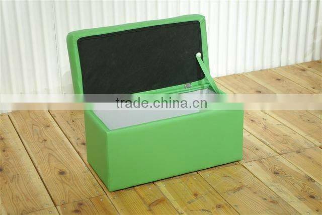 multifunctional modern two seat square stool with storage
